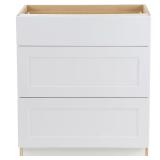 Cambridge White Shaker Cabinet w/ 3 Drawers
