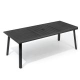 Black Rectangle Patio Aluminum Dining Table