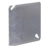 4 in. W Steel Metallic Flat Blank Square Cover