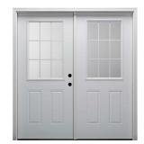 72x80 White Grilles Left-Hand Door, 2-Panel