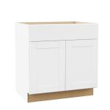 Shaker 33"W x 24"D x 34.5"H Cabinet, White