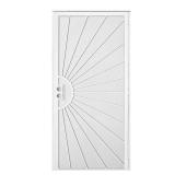 Solana White Steel Security Door w/ Screen