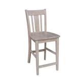San Remo 24 in Weathered Taupe Gray Stool