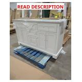 60" x 19" x 34-3/4" Vanity w/ Top (Has Damage)
