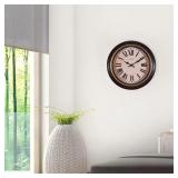 18 in. Traditions Antique Brown Wall Clock