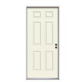36 x 80 6-Panel Primed Front Door, Damaged
