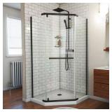 Prism 36x74.75 Corner Shower Enclosure Black BOX