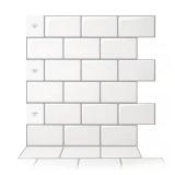 12x12 Peel & Stick Subway Tile, White (10)