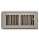 4x10 in. 2-Way Steel Floor Register Brown