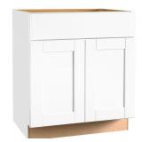 Shaker 30x24x34.5 in. Satin White Cabinet