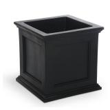 20 in. Black Plastic Square Fairfield Planter