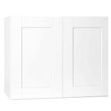 Shaker Wall Cabinet Satin White with Shelf