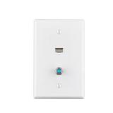 1-Gang White Cat5e Data Jack Plate 40540-CMW