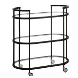 Hailey Home Leif 30" Bar Cart, Bronze