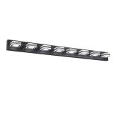 52 in. W 8-Lights Black LED Sconce 6000K