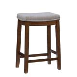 Claridge 24 in. Gray Rustic Backless Stool