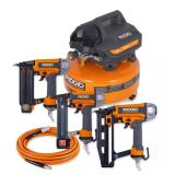 RIDGID 6 Gal Portable Compressor + Nailer Set