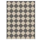 Hampton Bay Diamond Rug 5x7 ft Indoor/Outdoor