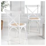 Cassis Classic X-Back Wood Rattan Chair (1)