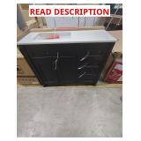 Black Vanity w/ Top 42" x 19" x 35"