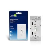 Leviton White 600 W Toggle Dimmer Switch 1 pk