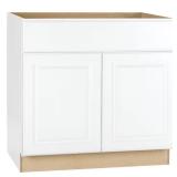 Hampton Satin White Sink Base Cabinet (36x34)