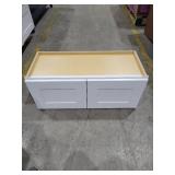 Single white cabinet with double doors