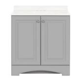 31 in. Single Sink Vanity w/ White Marble Top