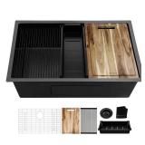 30 in. Undermount Sink, 1 Bowl, Stainless
