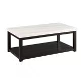 Evie 48-in White Marble Coffee Table