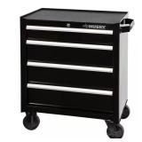 26.5W x 18D 4-Drawer Tool Cabinet, Gloss Black