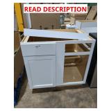Base cabinet 36"W x 24"D x 34.5"H (approx)