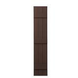 11x59 in. Polypropylene Shutters, Terra Brown