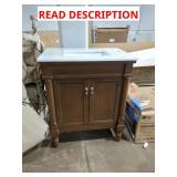 Vanity 30" W x 21" D x 35" H slight damage