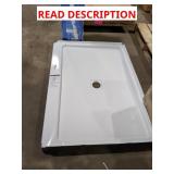 Shower base has damage
