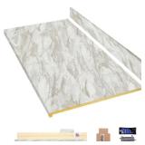 6 ft. Laminate Countertop Kit in Drama Marble
