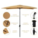 Sun-Ray 6.25-ft Steel Tan Market Umbrella