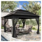 11 ft x 11 ft Black Pop-Up Gazebo Netting