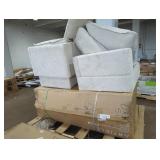 Skid Lot Sectional Sofa Pieces, 6-Drawer Dresser