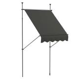Dark Gray Aluminum Retractable Awning