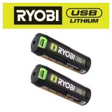 RYOBI USB Lithium 3.0 Ah Battery (2-Pack)