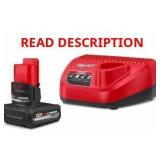 Milwaukee M12 5Ah High Output Battery + Charger