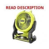 RYOBI 18V Cordless WHISPER 7.5-In Fan
