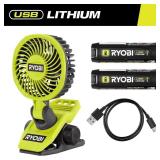 USB Lithium Clamp Fan Kit with Battery 2.0Ah