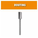 Rotary Tool 1/4 in. Straight Routing Bit (6), 1/8