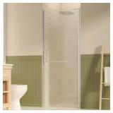 Pivot Frameless Shower Door, Brushed Ni