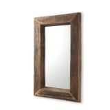 Gerome 3 in. x 26 in. Brown Wood Frame Mirror
