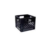 Edsal 16-Qt Polypropylene Milk Crate Box Black