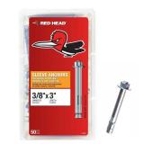 3/8 x 3 in. Zinc-Plated Sleeve Anchors (50)