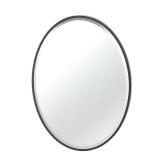 Flush 25x33 Oval Vanity Mirror, Matte Black